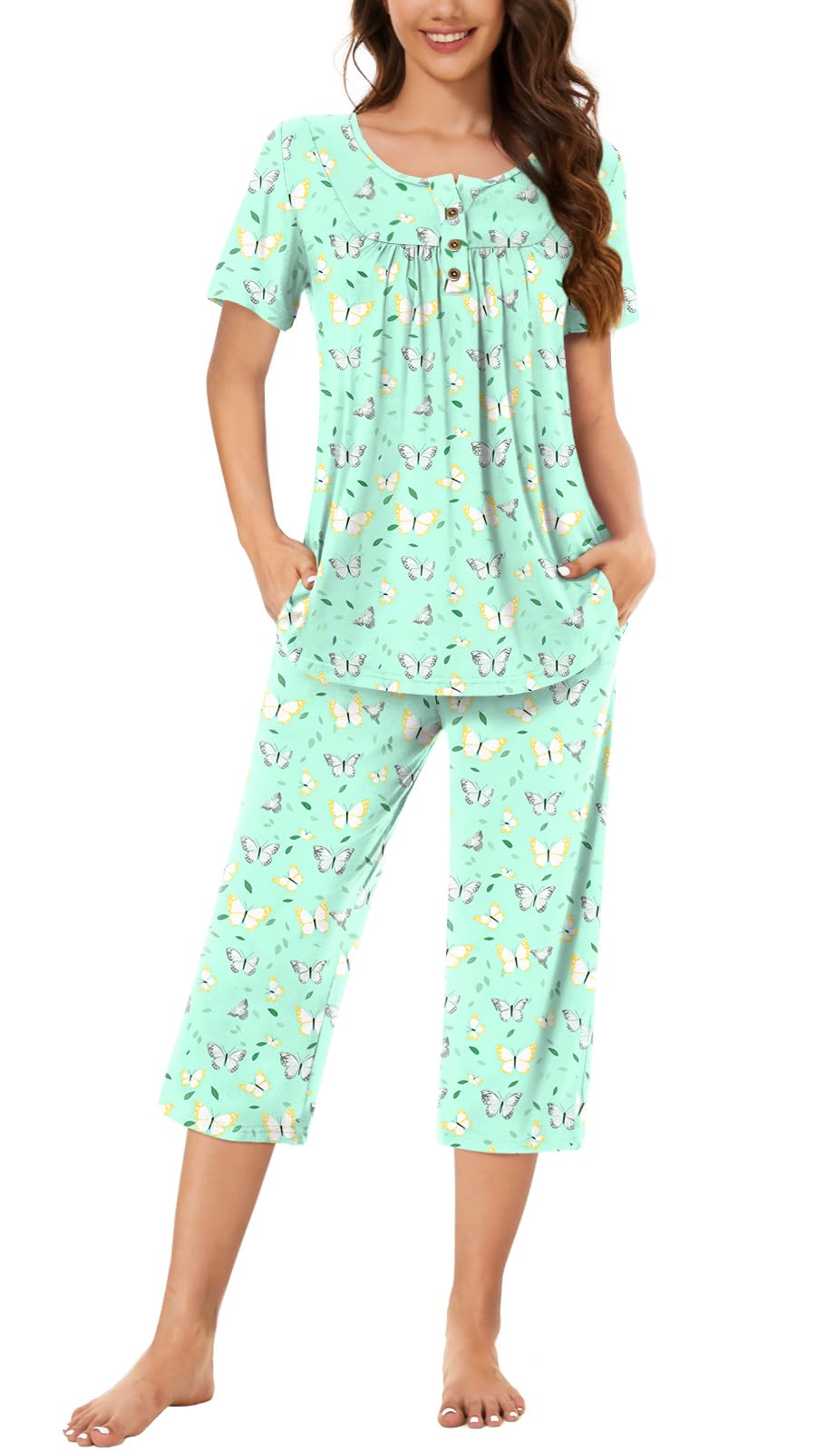 Bestbee Pajamas for Women Set 2 Piece Outfits Soft Sleepwear Ladies Pj Sets