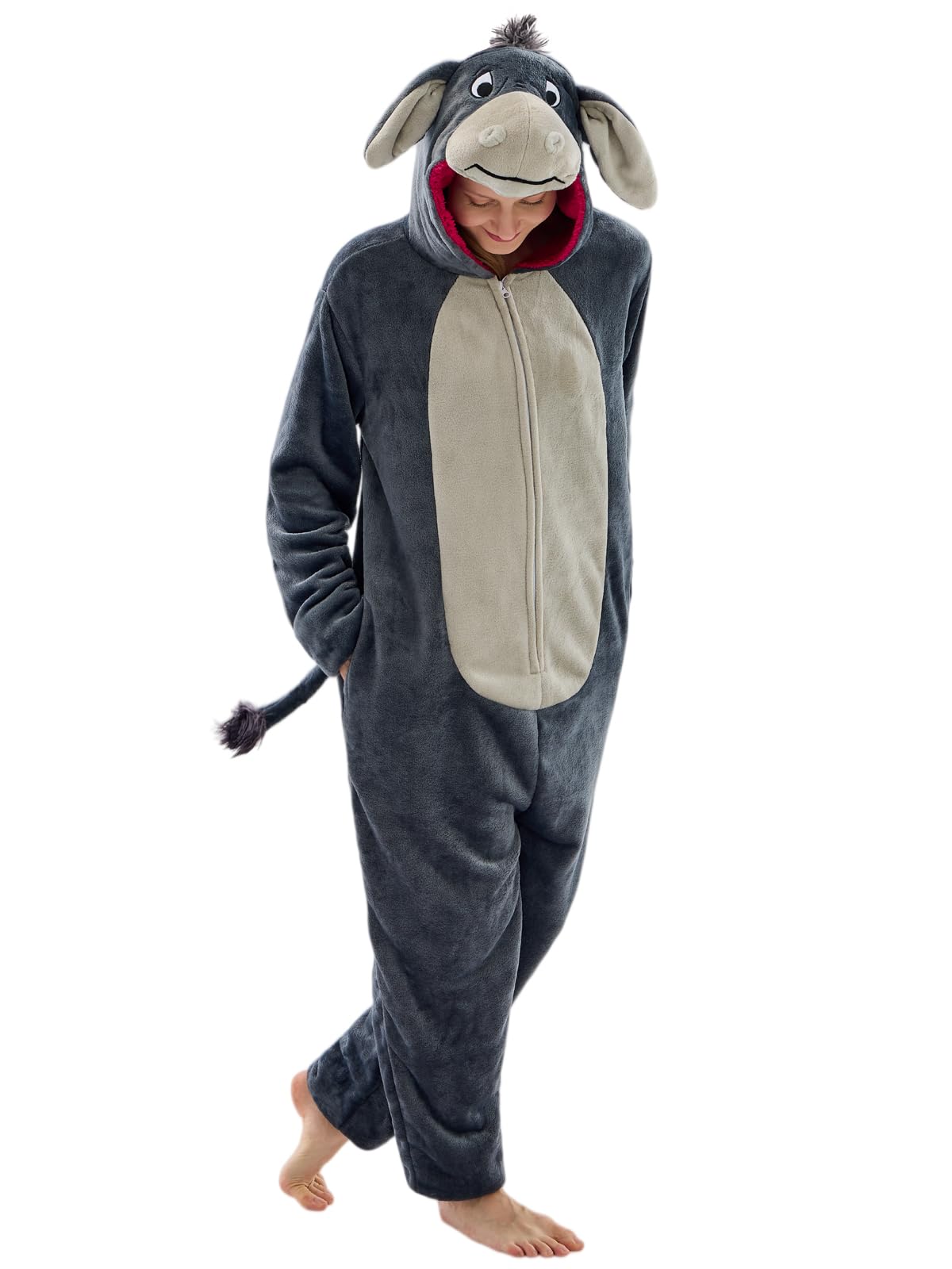 Unisex Adult Onesie Pajamas Animal One Piece Snug Fit Halloween Costume Sleepwear Homewear
