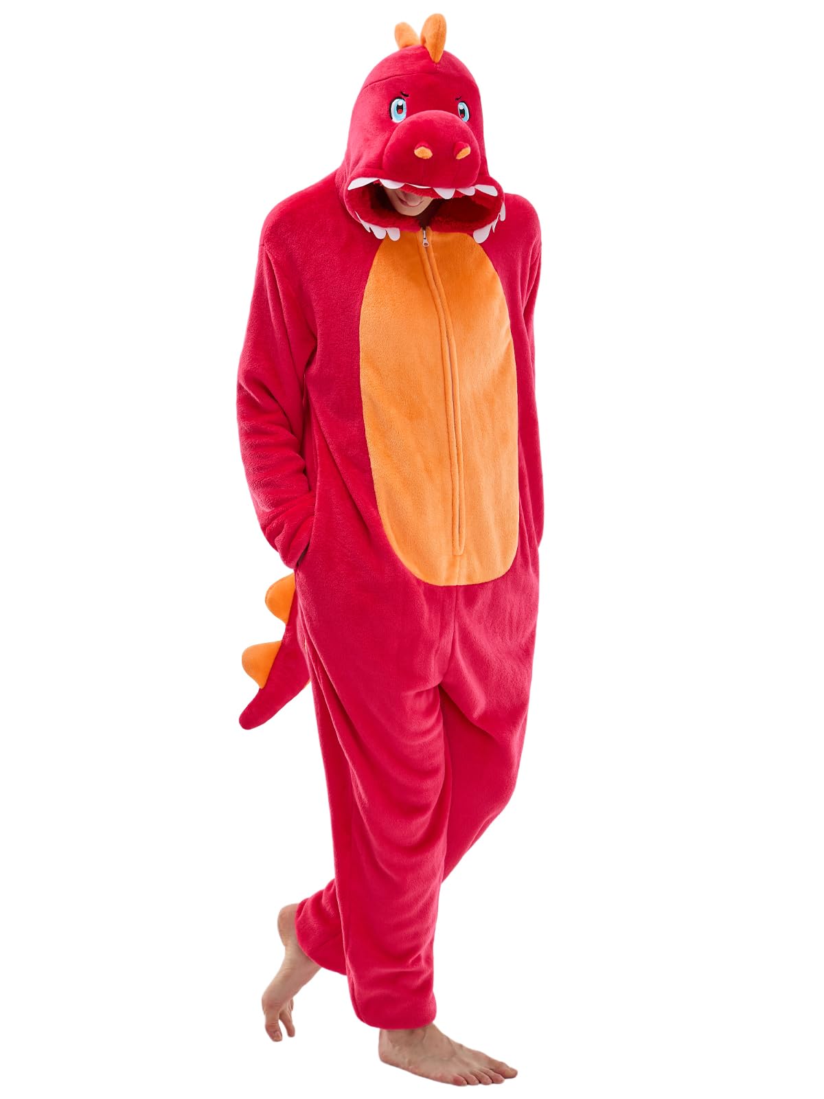 Unisex Adult Onesie Pajamas Animal One Piece Snug Fit Halloween Costume Sleepwear Homewear