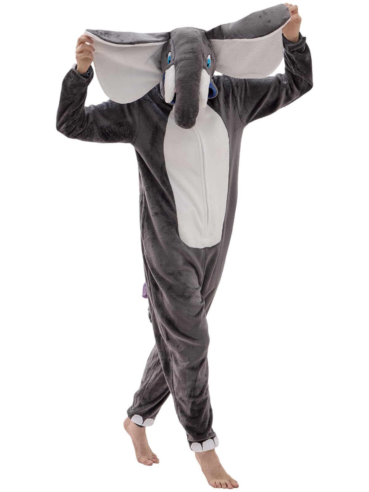 Unisex Adult Onesie Pajamas Animal One Piece Snug Fit Halloween Costume Sleepwear Homewear
