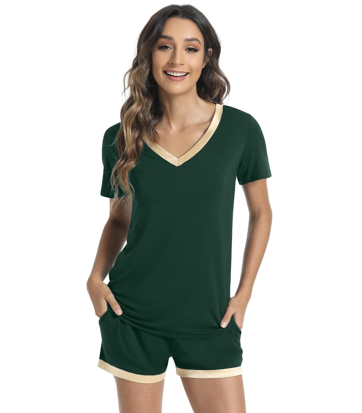 WiWi Bamboo Viscose Womens Pajamas Cooling Sleepwear for Hot Flashes S-4X