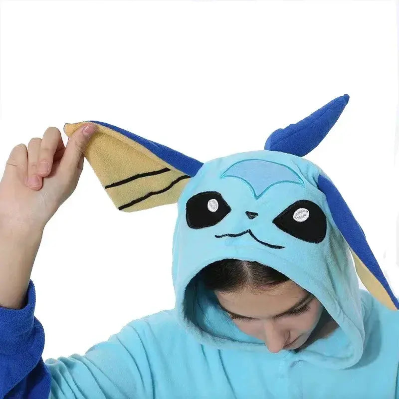 Glaceon Kigurumi Onesie Cosplay Costume Pajamas Halloween Christmas Pajamas Anime Warm Homewear For Adult