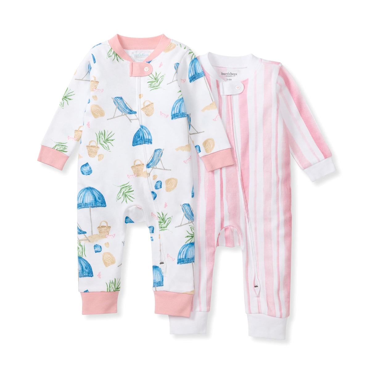 Burt's Bees Baby Unisex Sleep and Play Pajama, Footless One-Piece Zipper PJ
