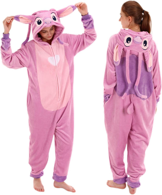 COSUSKET Snug Fit Unisex Adult Onesie Pajamas, Flannel Cosplay Animal One Piece Halloween Costume Sleepwear Homewear