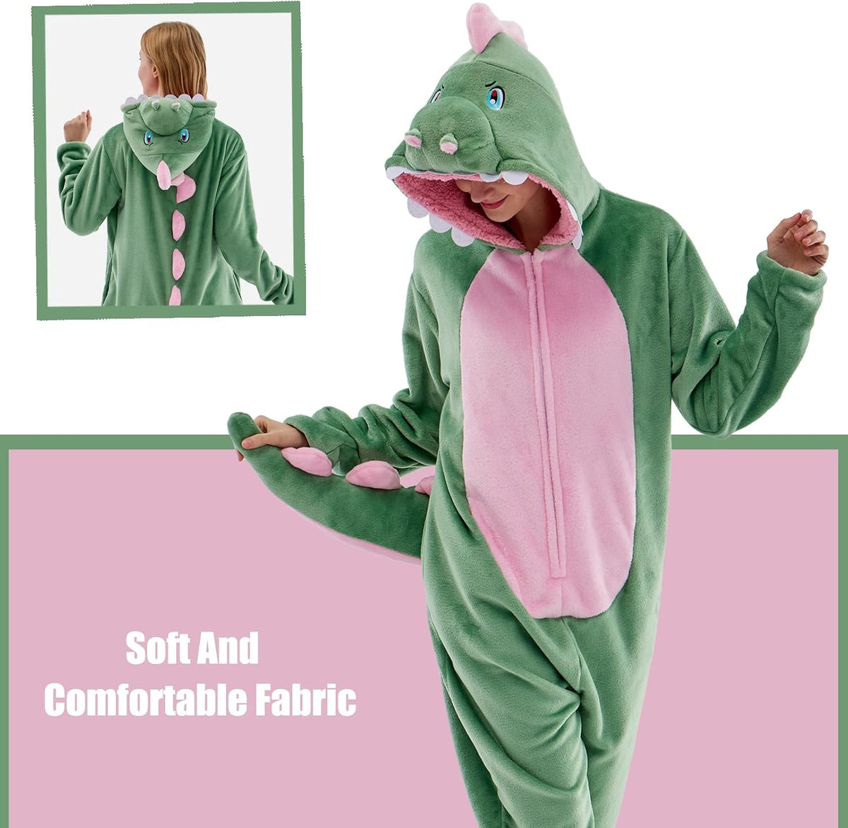 Unisex Adult Onesie Pajamas Animal One Piece Snug Fit Halloween Costume Sleepwear Homewear