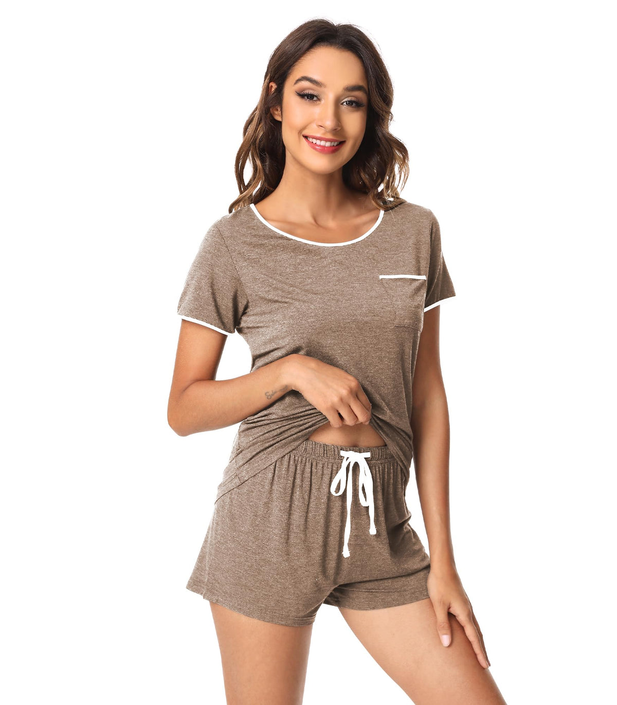WiWi Bamboo Viscose Womens Pajamas Cooling Sleepwear for Hot Flashes S-4X