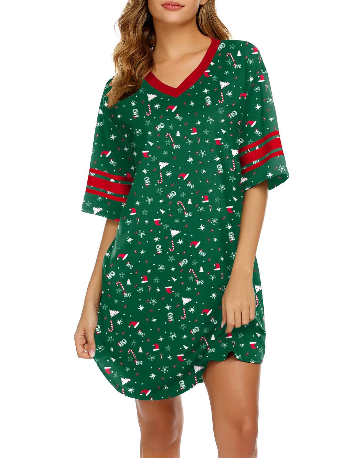 Ekouaer Nightgowns for Women Cotton Night Gowns Short Sleeve Sleepwear