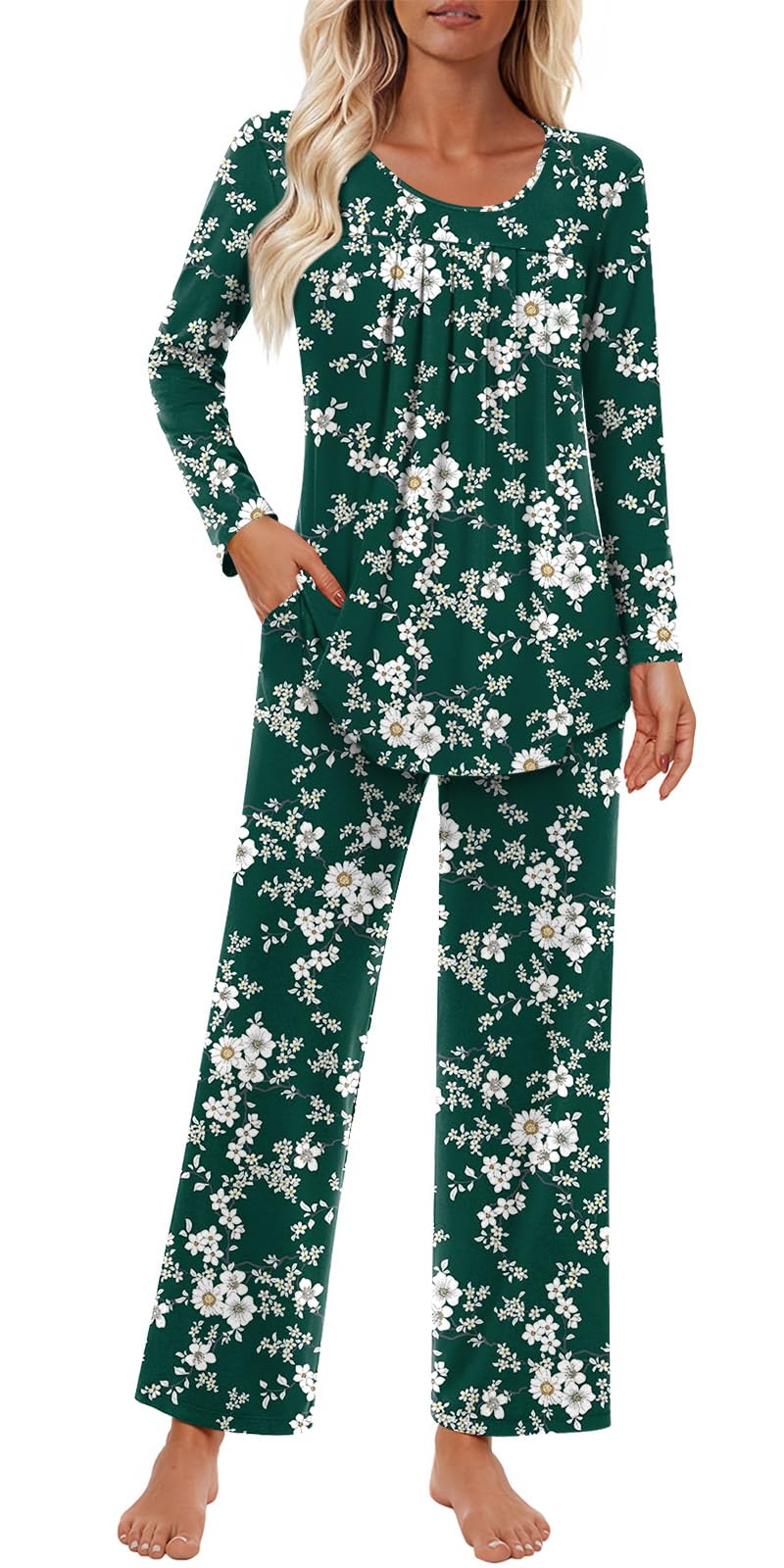 Findsweet Pajama Sets Women 2 Piece Long Sleeve Lounge Pj Sets Fall Outfits