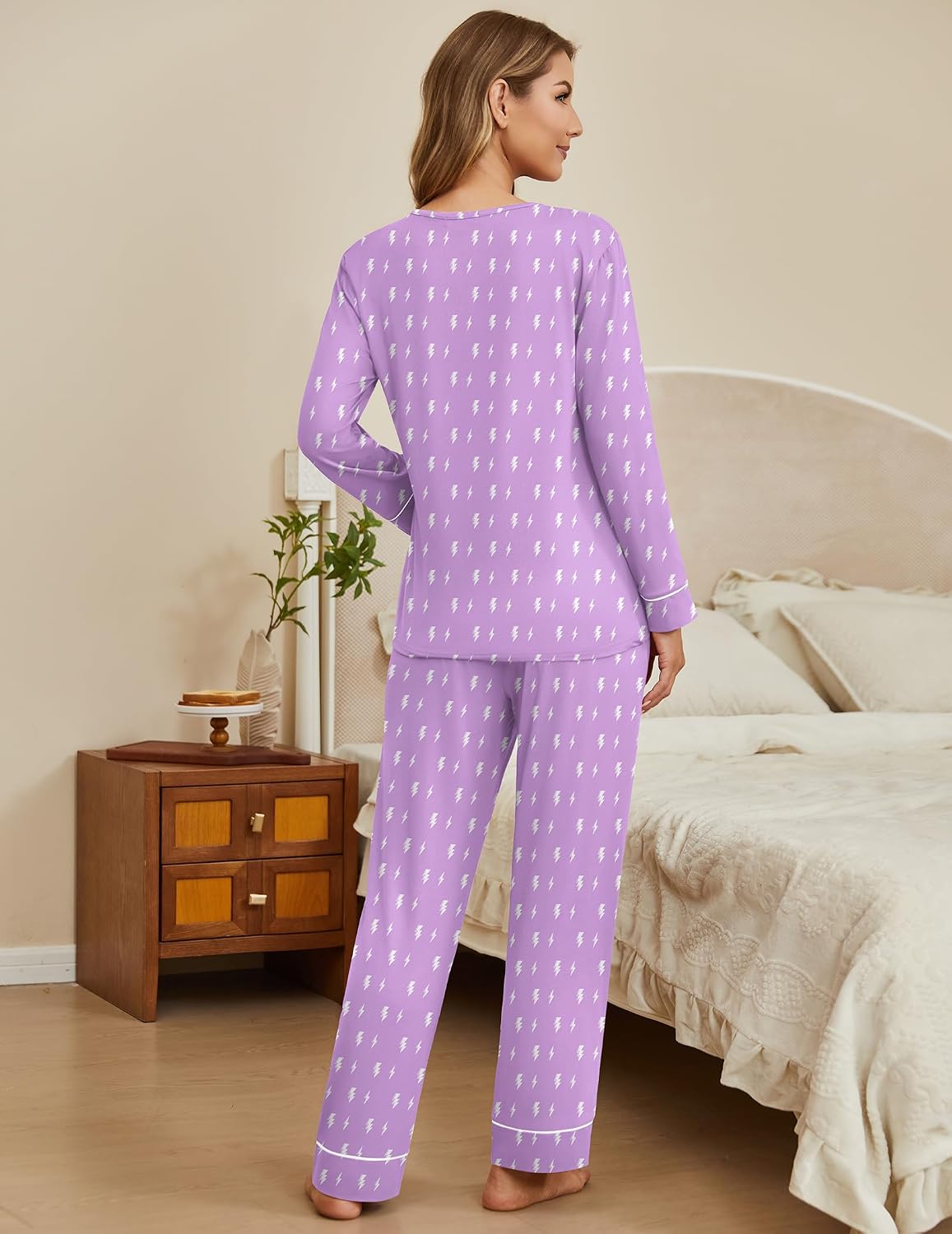 Ekouaer Womens Pajamas Sets 2 Piece PJs Long Sleeve Sleepwear Loungewear