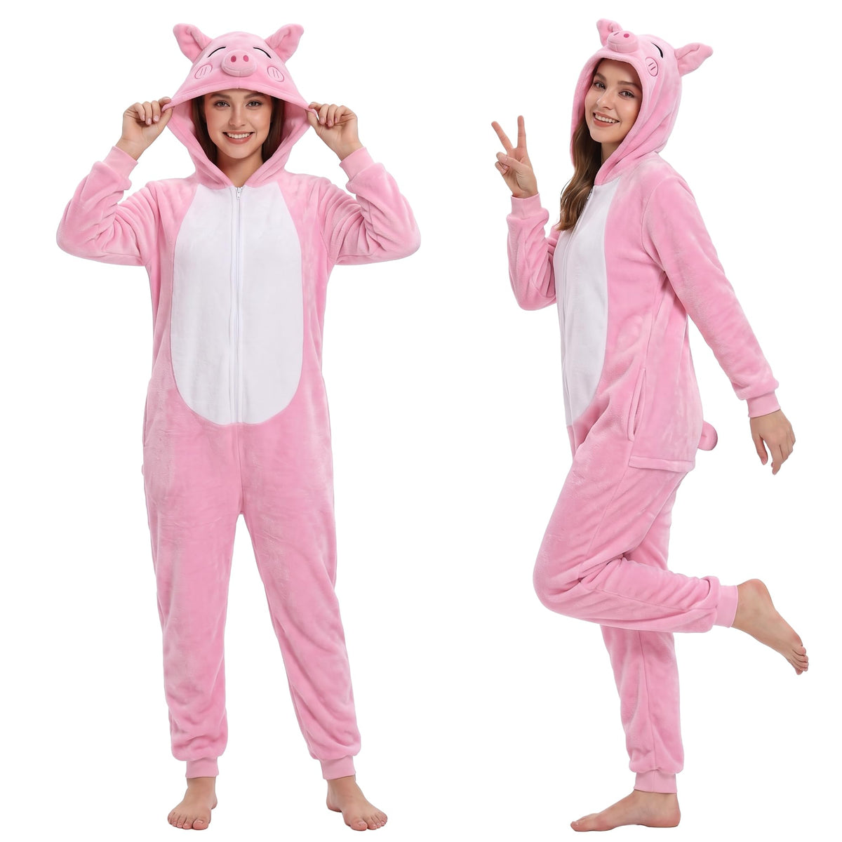 Unisex Adult Onesie Pajamas Animal One Piece Pajamas Halloween Costume Sleepwear Homewear