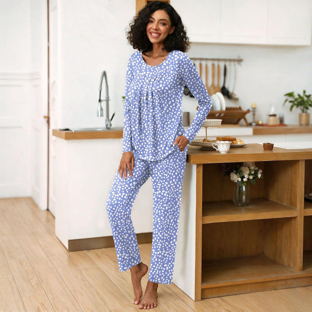 Findsweet Pajama Sets Women 2 Piece Long Sleeve Lounge Pj Sets Fall Outfits