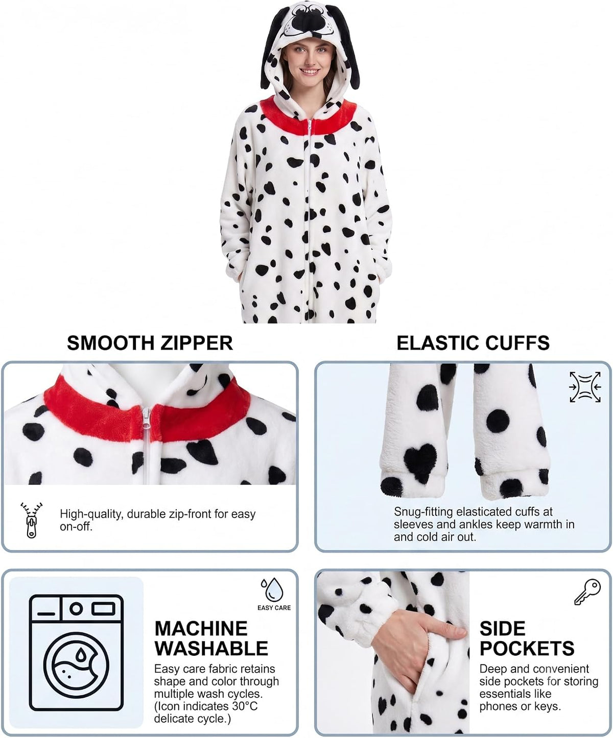 Hundredmore Adult Onesie Pajamas Animal Costume One Piece Loungewear
