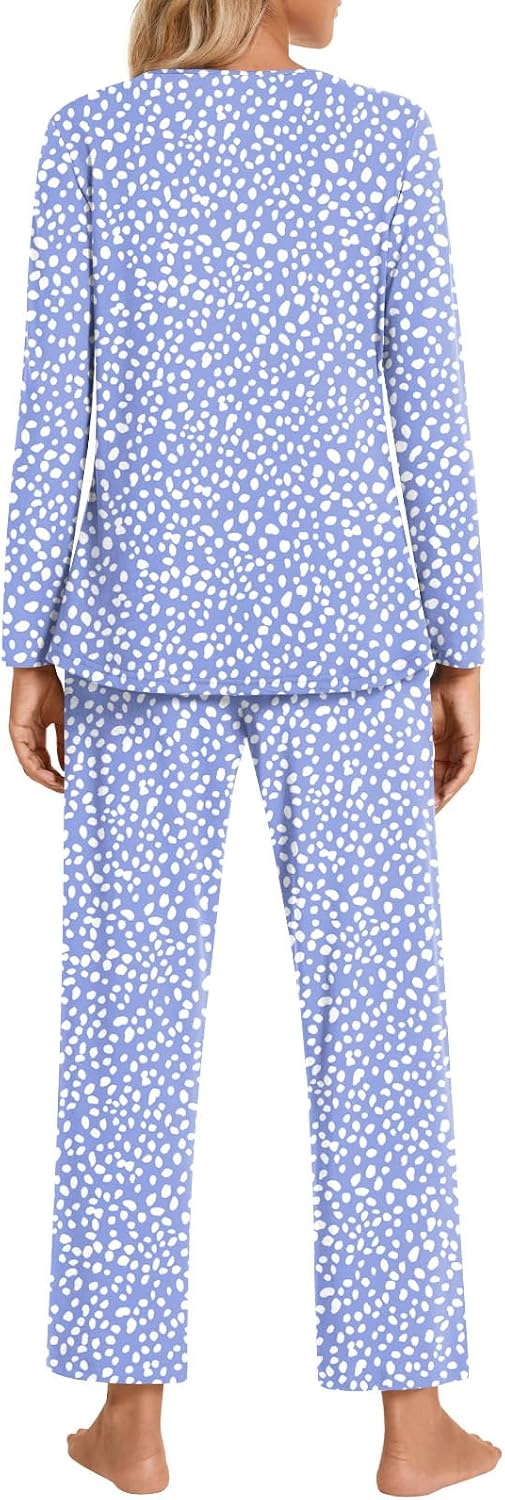 Findsweet Pajama Sets Women 2 Piece Long Sleeve Lounge Pj Sets Fall Outfits