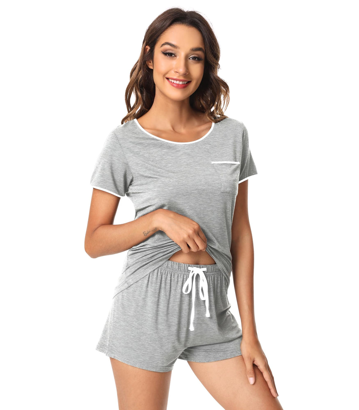 WiWi Bamboo Viscose Womens Pajamas Cooling Sleepwear for Hot Flashes S-4X