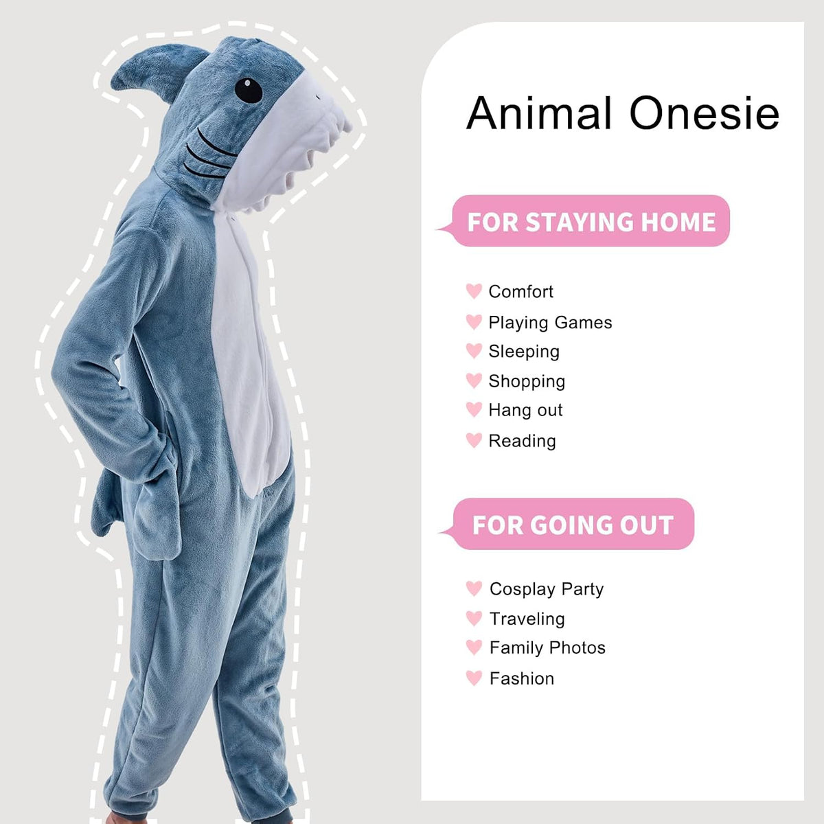 Unisex Adult Onesie Pajamas Animal One Piece Snug Fit Halloween Costume Sleepwear Homewear
