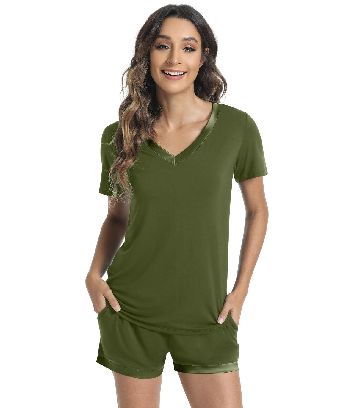 WiWi Bamboo Viscose Womens Pajamas Cooling Sleepwear for Hot Flashes S-4X