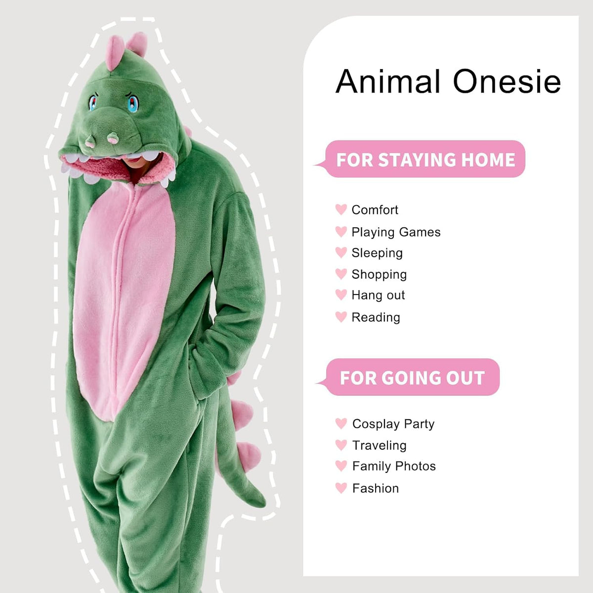 Unisex Adult Onesie Pajamas Animal One Piece Snug Fit Halloween Costume Sleepwear Homewear