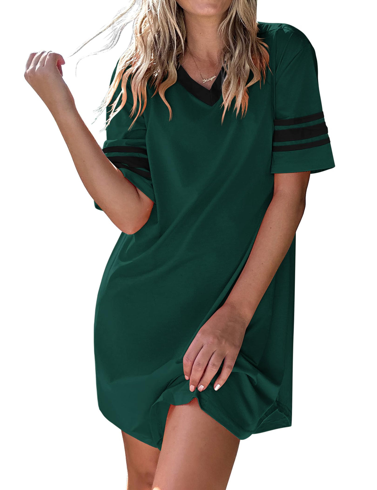 Ekouaer Nightgowns for Women Cotton Night Gowns Short Sleeve Sleepwear