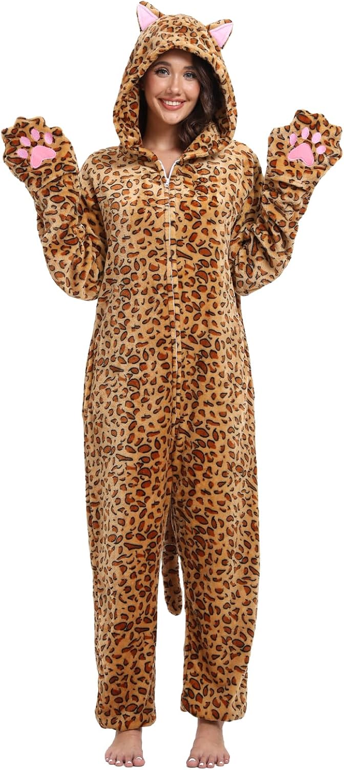 Adult Onesie Pajamas Animal One Piece Costume Halloween Cosplay for Women Men