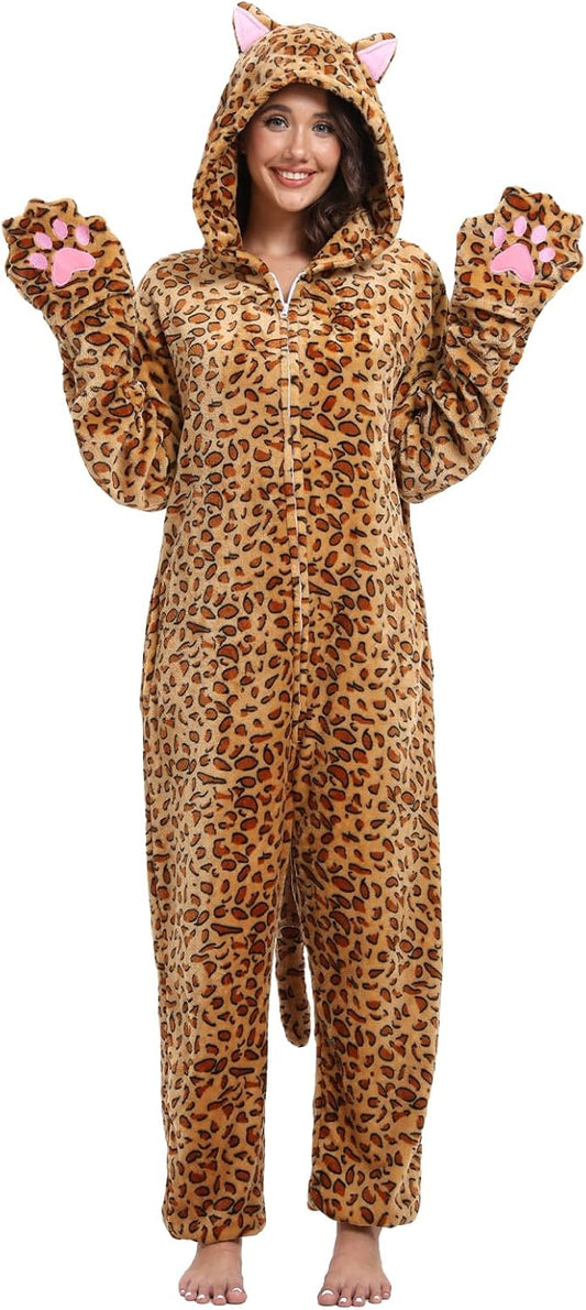 Adult Onesie Pajamas Animal One Piece Costume Halloween Cosplay for Women Men