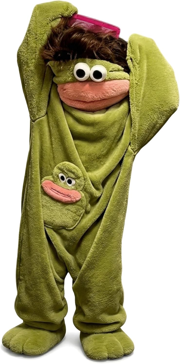 Monster Onesie Adult – Big Mouth Monster Onesie Pajamas, Silly Onesie Costume for Halloween, Parties & Loungewear