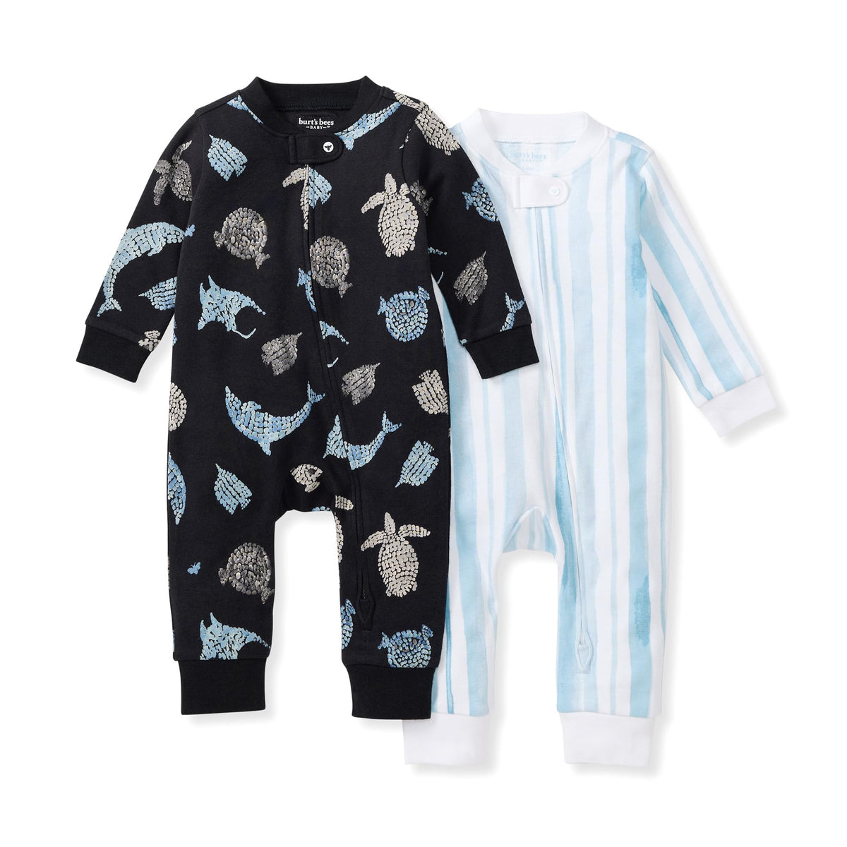 Burt's Bees Baby Unisex Sleep and Play Pajama, Footless One-Piece Zipper PJ
