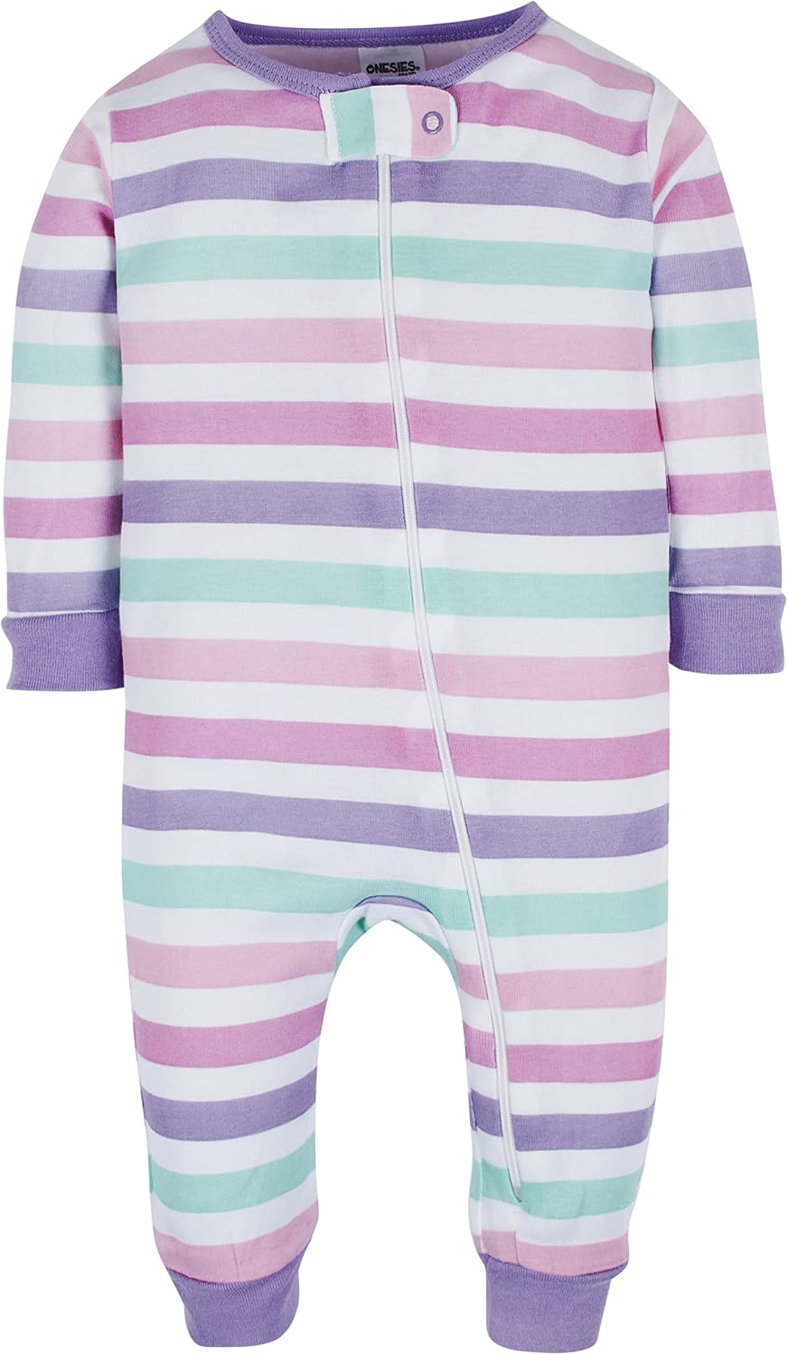 Onesies Brand Baby Girls 3-Pack Snug Fit One Piece Cotton Pajamas