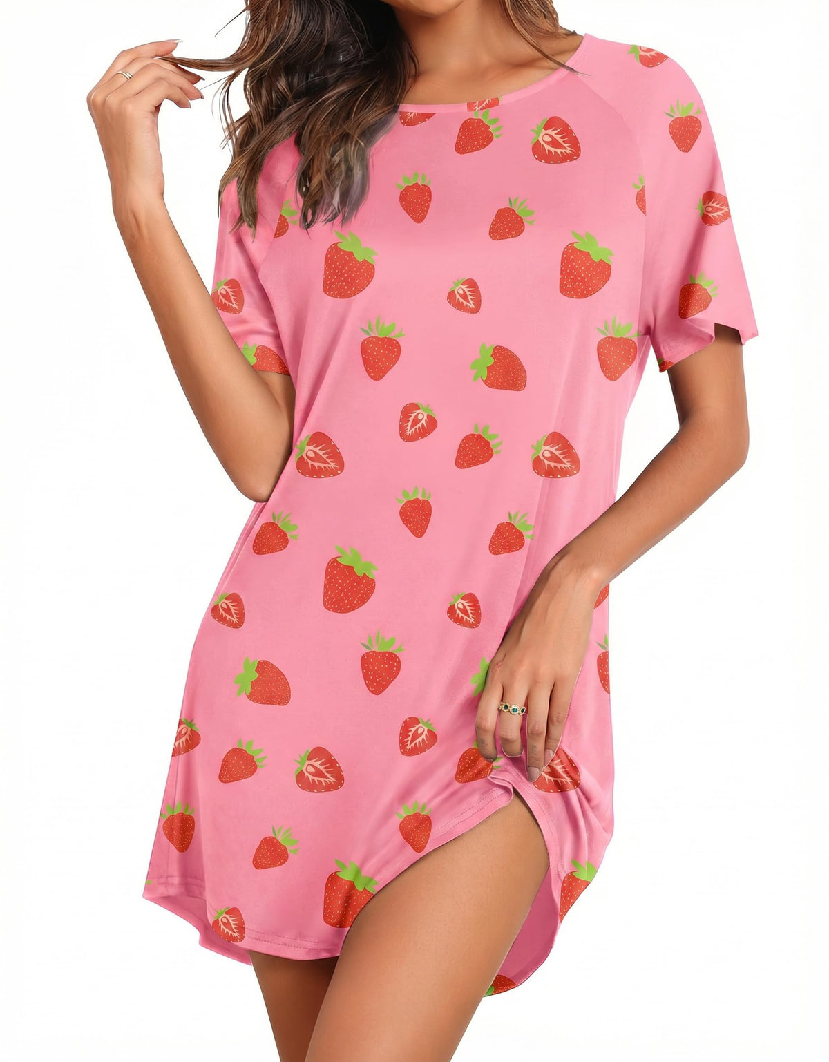 Ekouaer Nightgowns for Women Bamboo Viscose Sleep Shirt Cooling Pajamas