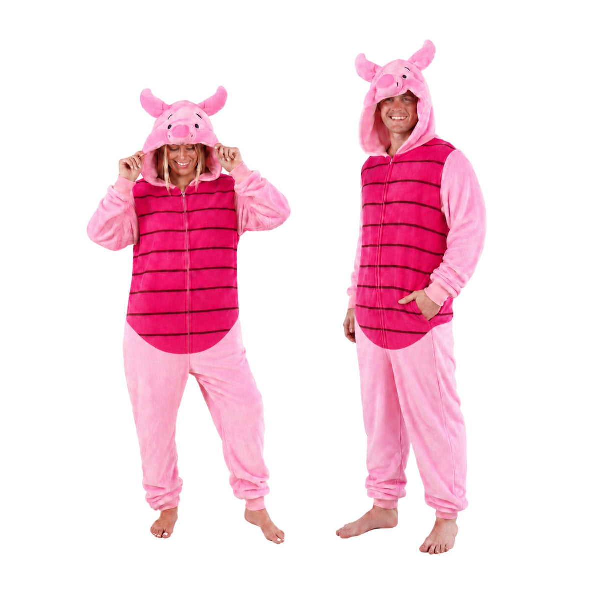 Funziez! Slim Fit Adult Onesie - Animal Costume - Plush Unisex Halloween One Piece Cosplay Suit for Women and Men