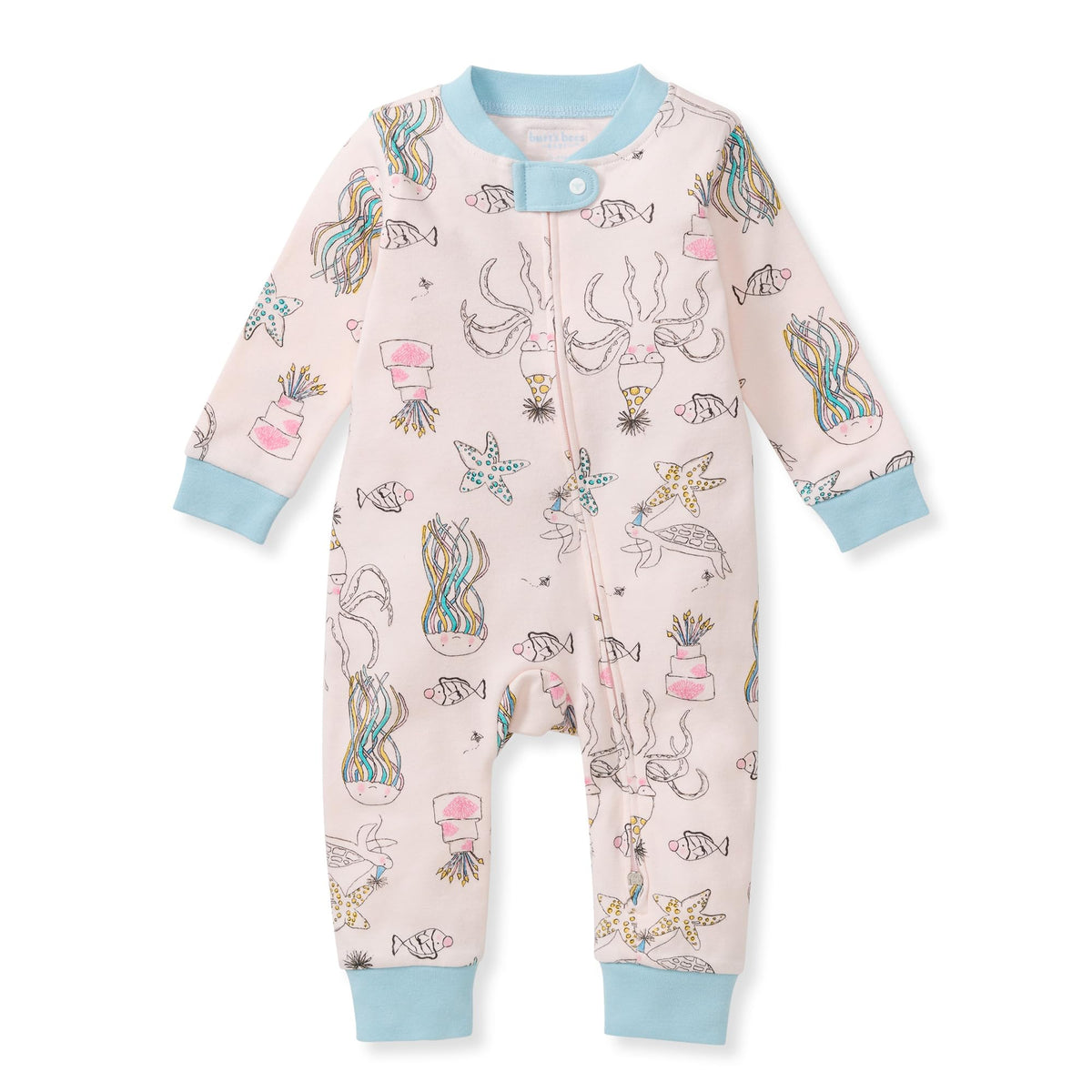 Burt's Bees Baby Unisex Sleep and Play Pajama, Footless One-Piece Zipper PJ