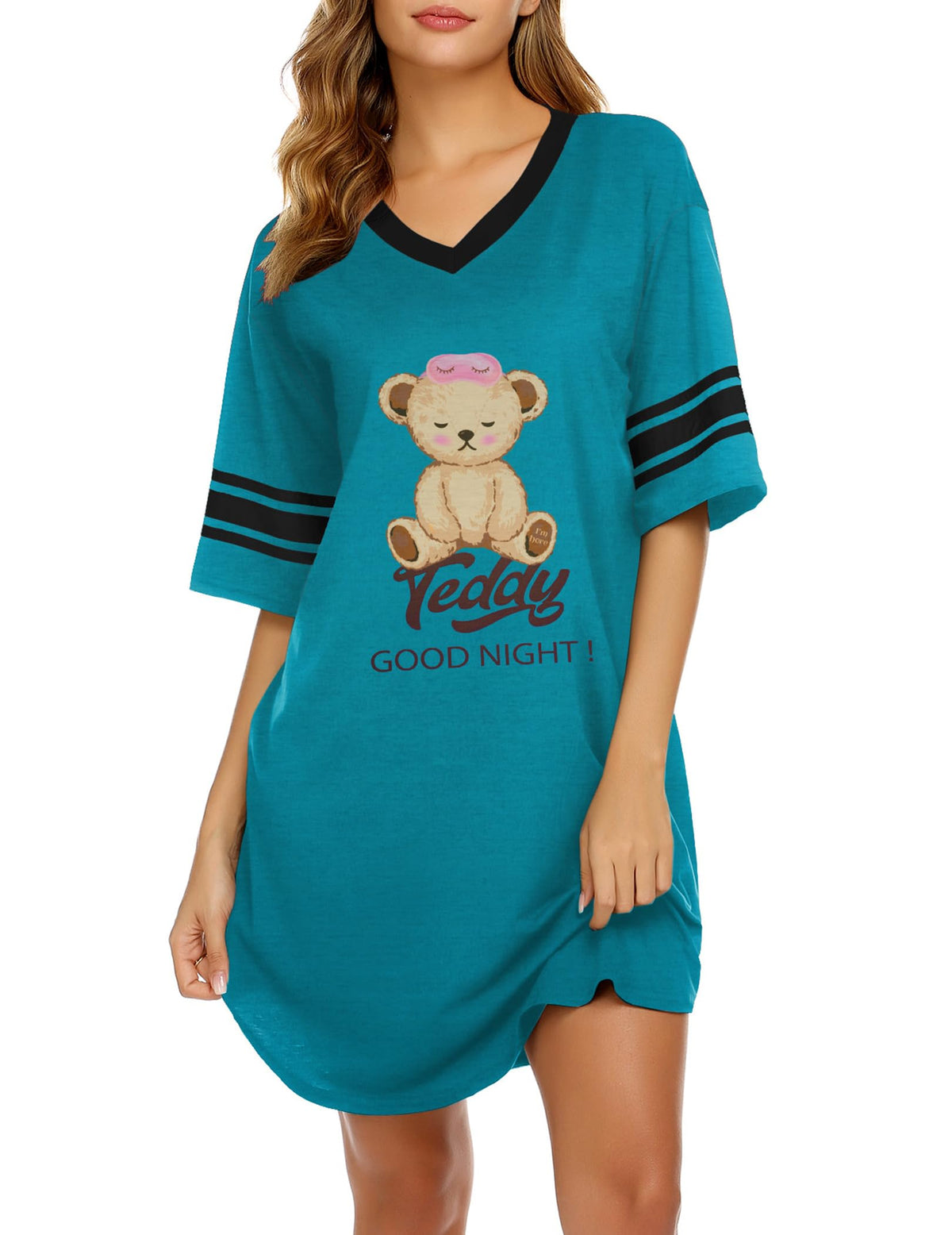 Ekouaer Nightgowns for Women Cotton Night Gowns Short Sleeve Sleepwear