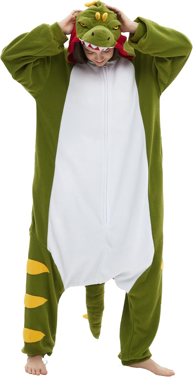 SAMGU Adult Onesie Animal Halloween Cosplay Costume One Piece Pajamas for Women and Men