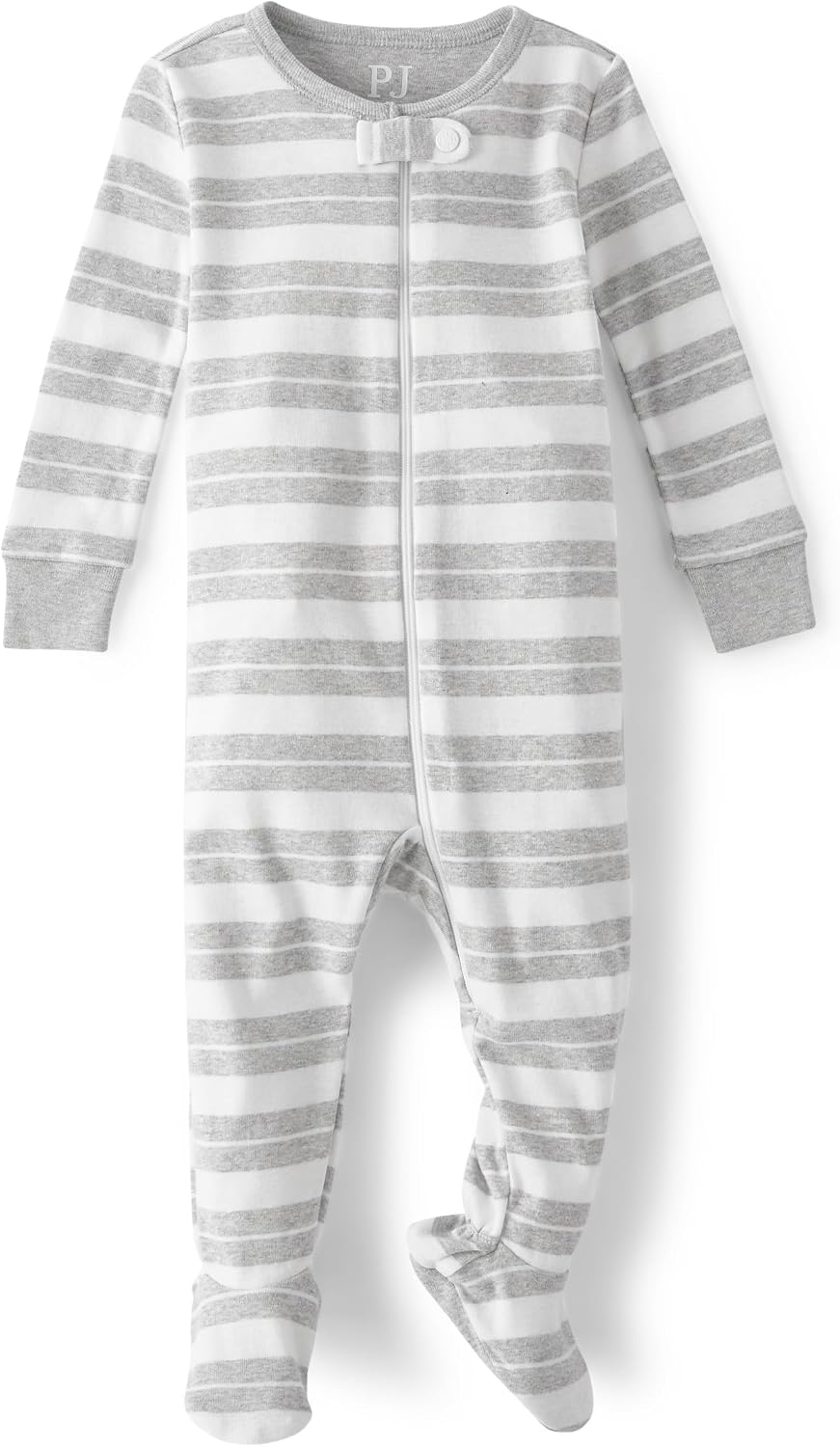 The Children's Place Baby Boys' And Toddler Long Sleeve 100% Cotton Zip-front One Piece Footed Pajama