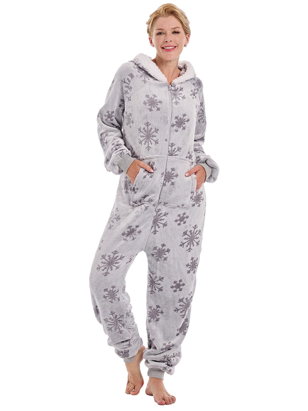Onesie Pajamas for Women Fleece Womens Onesie Pajamas, Fuzzy Pajama Onesies for Women