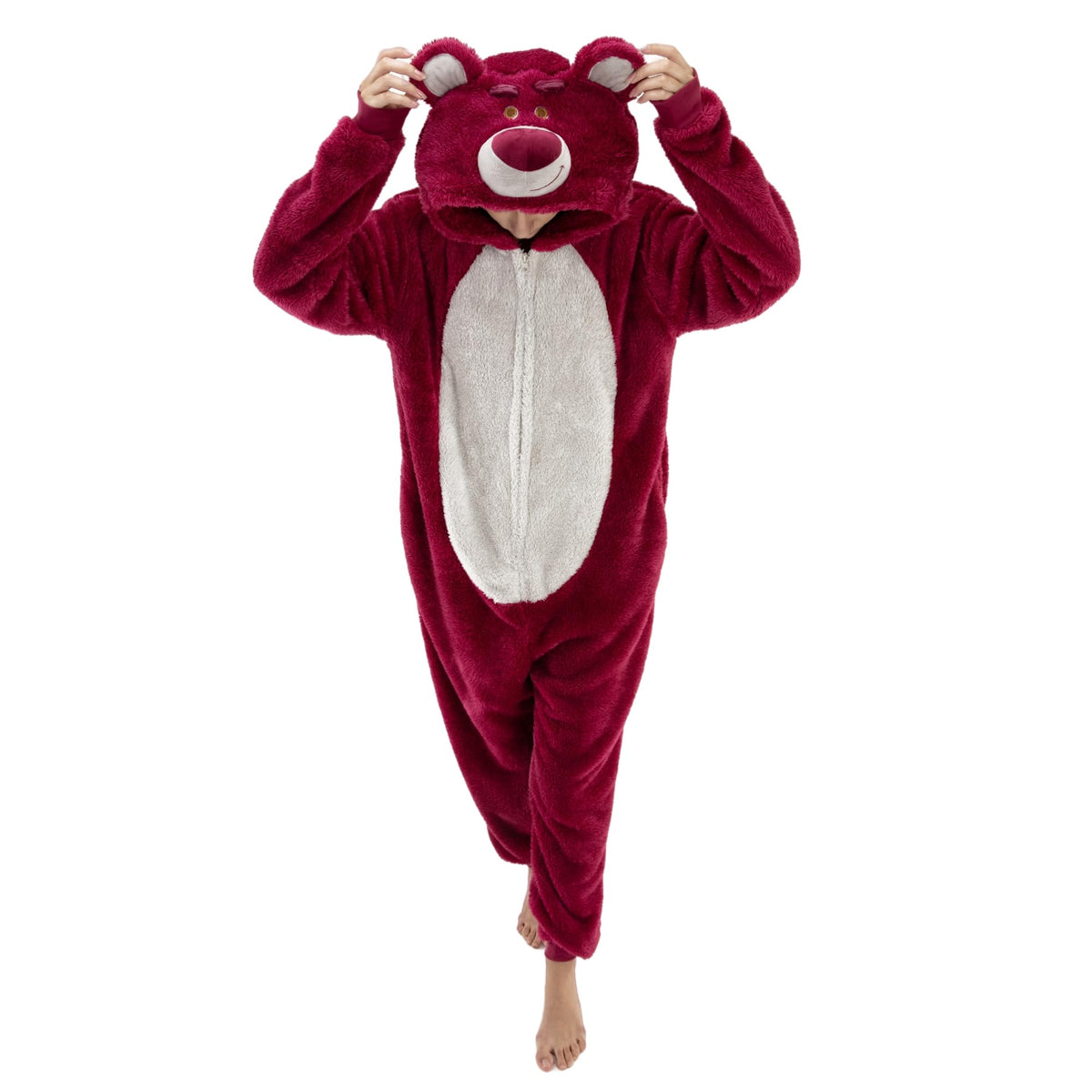COSUSKET Snug Fit Unisex Adult Onesie Pajamas, Flannel Cosplay Animal One Piece Halloween Costume Sleepwear Homewear