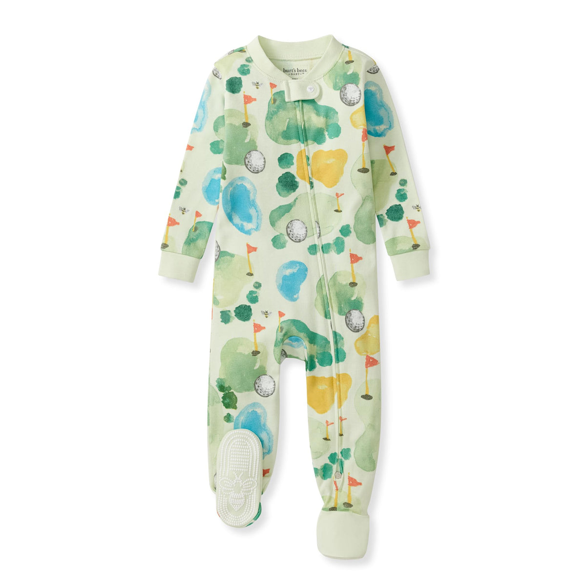Burt's Bees Baby Boys Organic Cotton, Snug Fit Footed Sleeper Pajamas