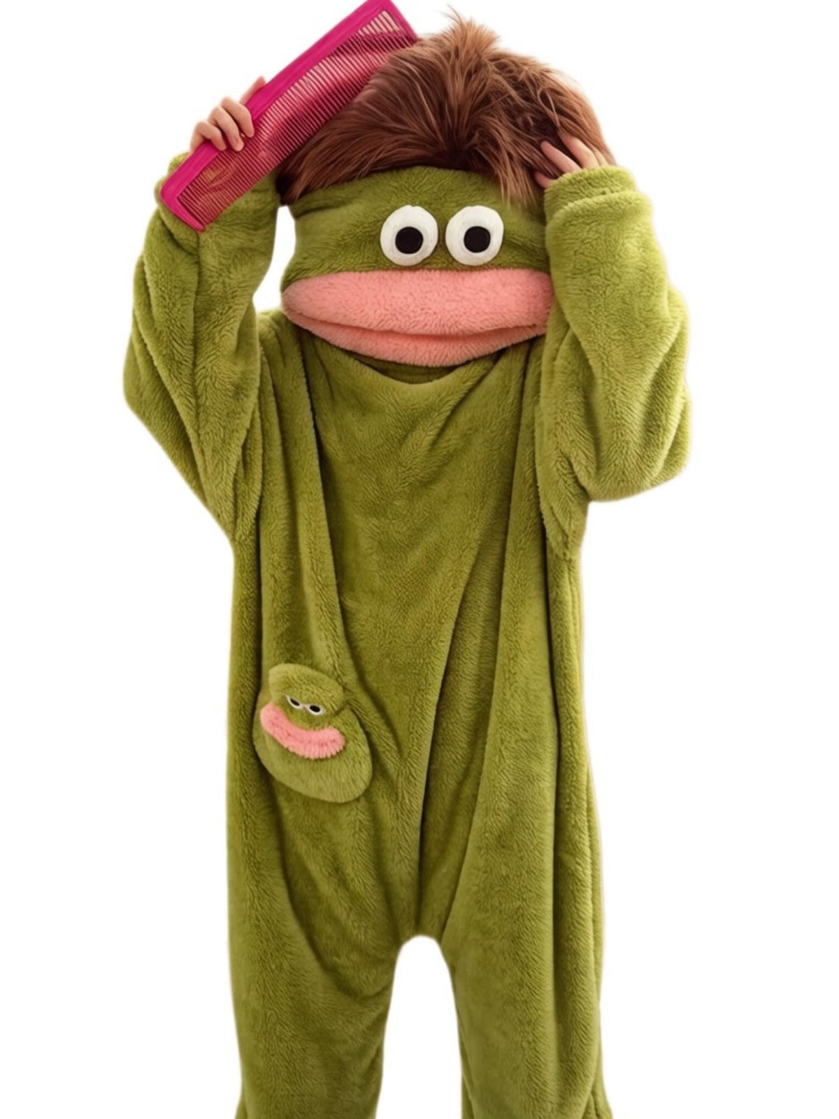 Funny Green Big Mouth Monster Onesie Pajamas