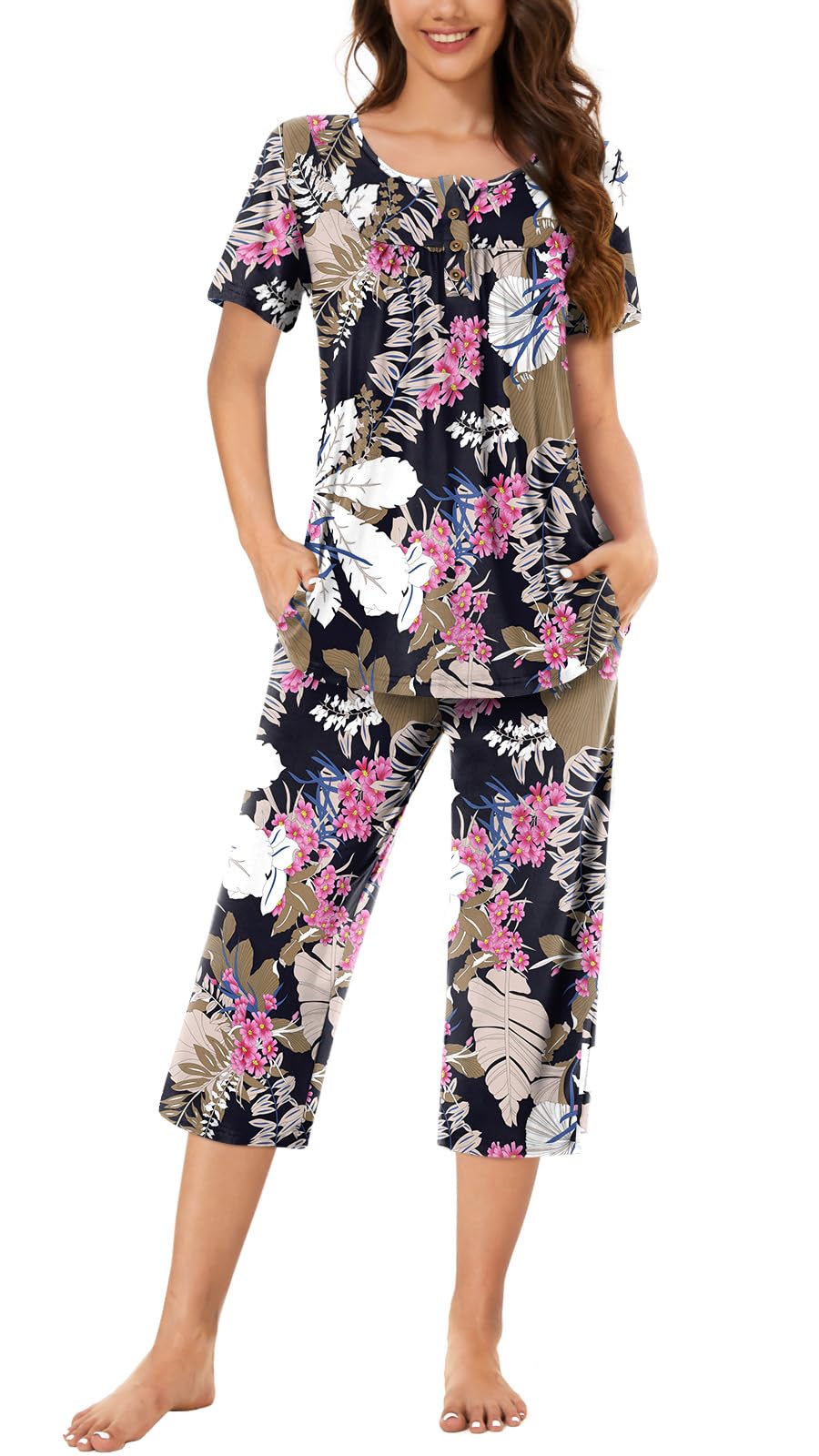 Bestbee Pajamas for Women Set 2 Piece Outfits Soft Sleepwear Ladies Pj Sets