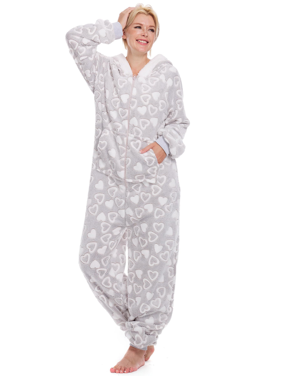 Onesie Pajamas for Women Fleece Womens Onesie Pajamas, Fuzzy Pajama Onesies for Women