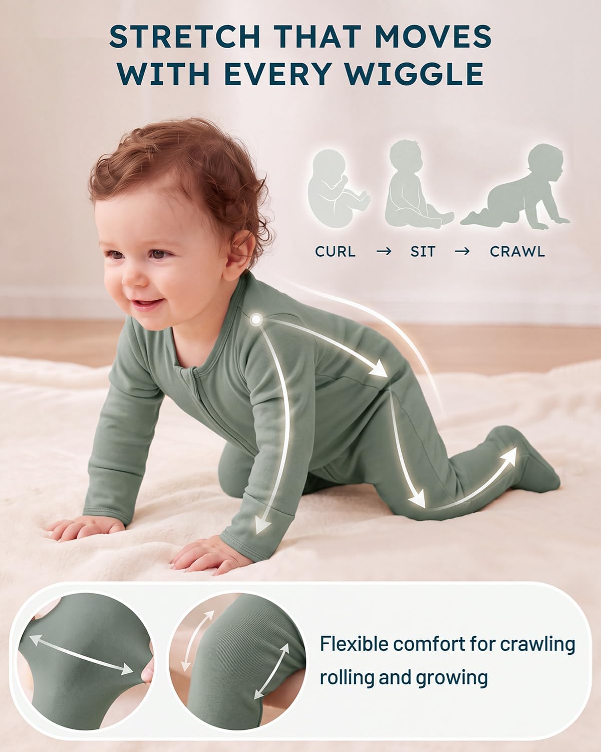 Yoofoss Viscose Bamboo Baby Pajamas Newborn Sleepers For Boy Girl Clothes
