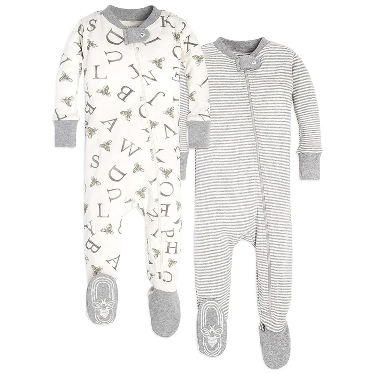 Burt's Bees Baby Boys Organic Cotton, Snug Fit Footed Sleeper Pajamas