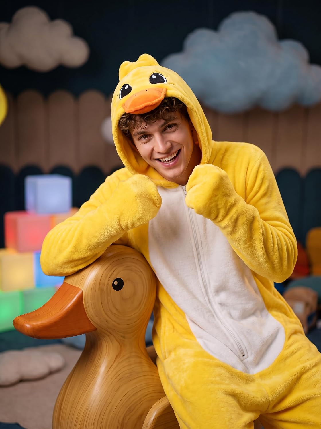 Unisex Adult Onesie Pajamas Animal One Piece Pajamas Halloween Costume Sleepwear Homewear