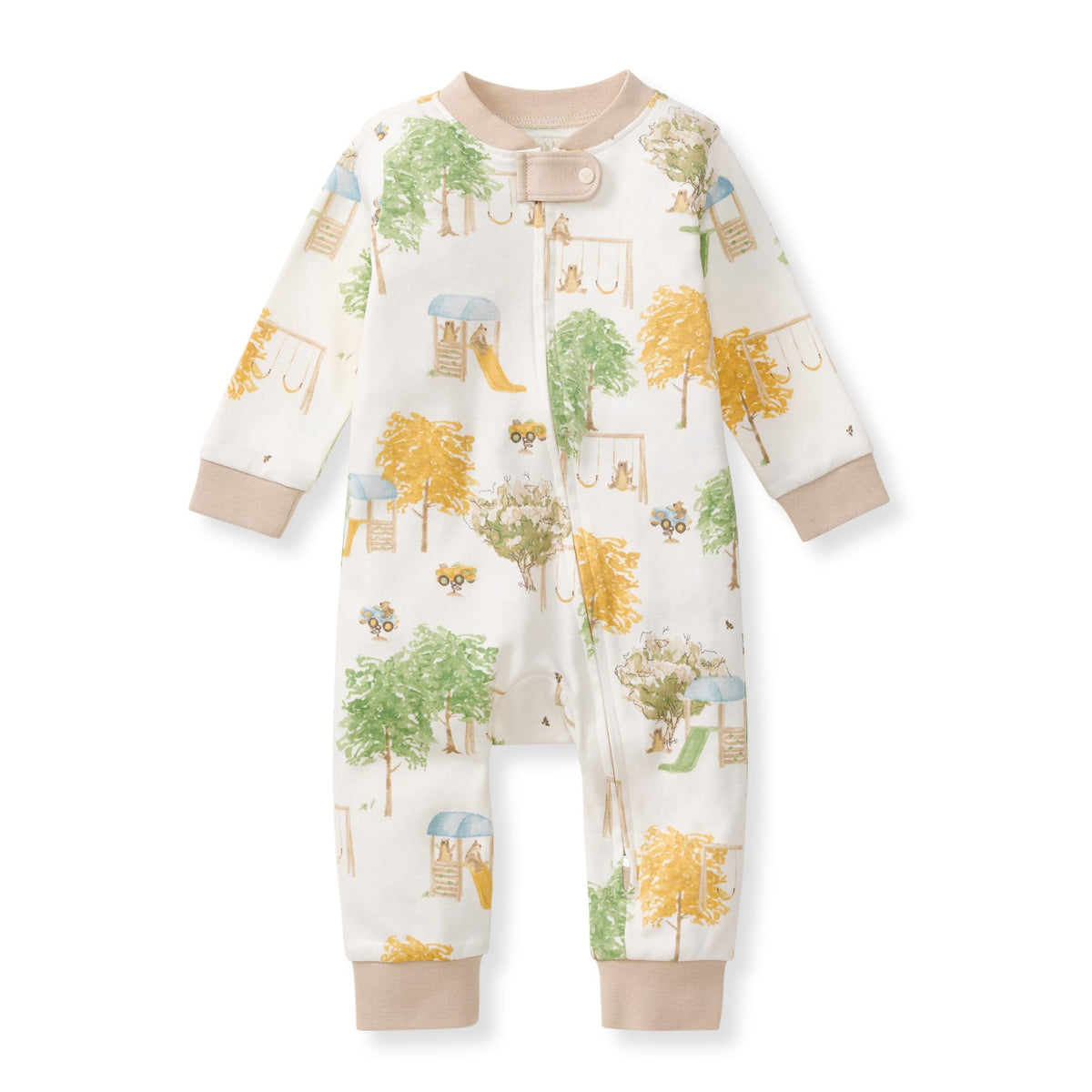 Burt's Bees Baby Unisex Sleep and Play Pajama, Footless One-Piece Zipper PJ