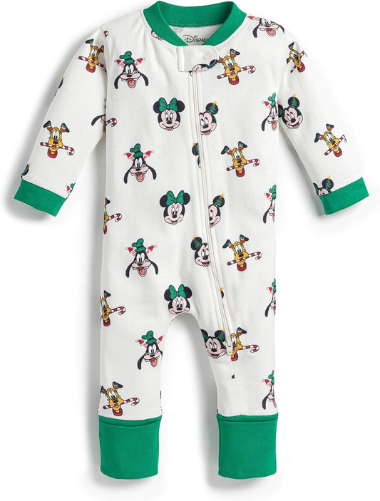 MONICA + ANDY One Piece Baby Pajamas, 100% Organic Baby Clothes for Girls and Boys, Sizes For Newborn and Infant