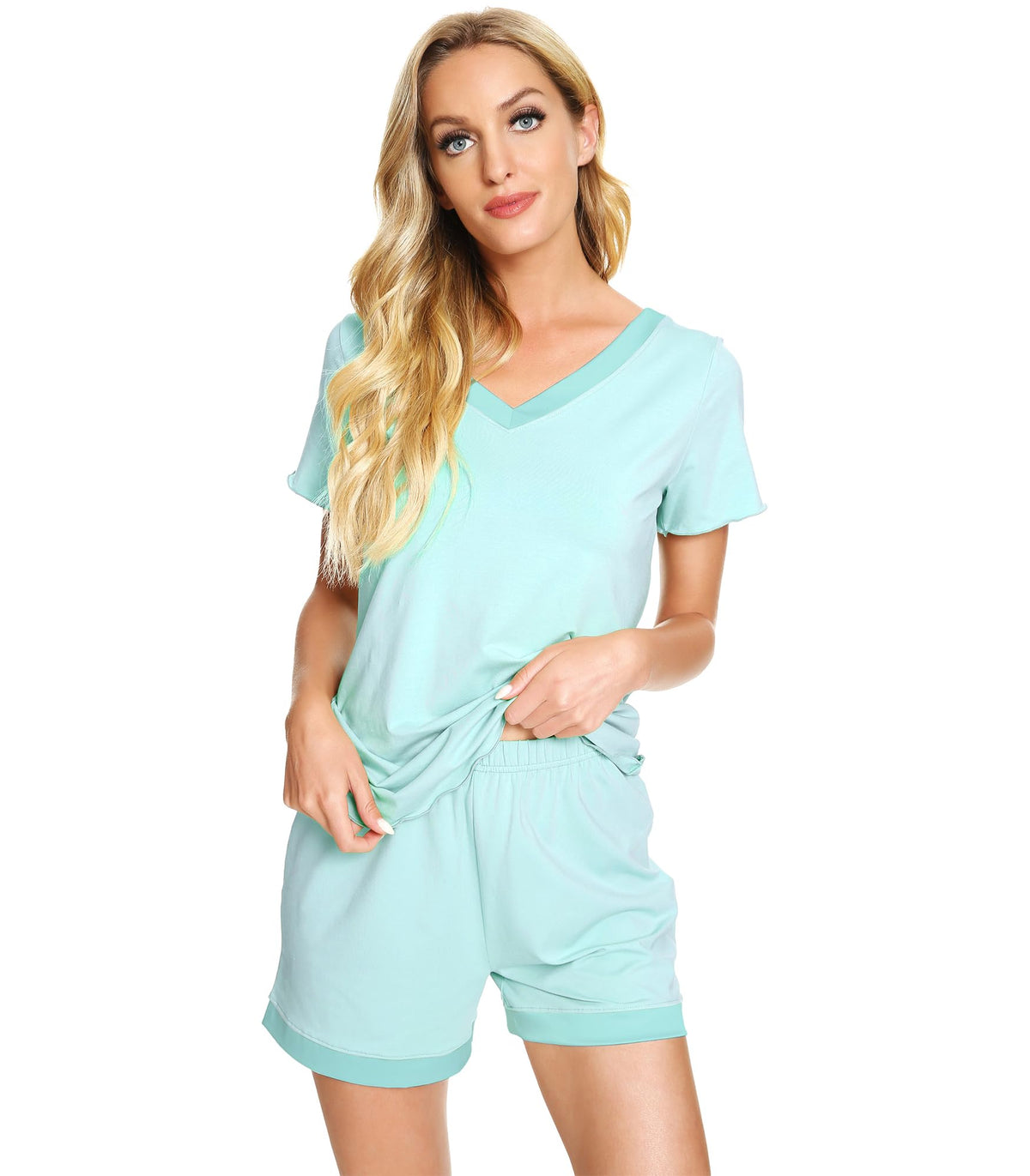WiWi Bamboo Viscose Womens Pajamas Cooling Sleepwear for Hot Flashes S-4X