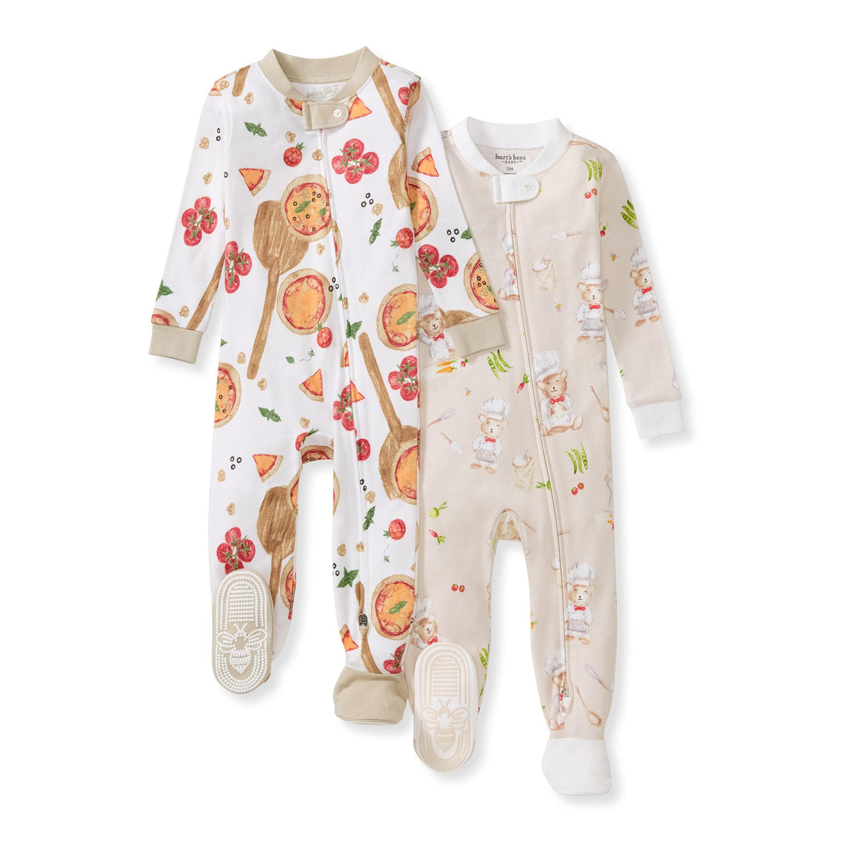 Burt's Bees Baby Boys Organic Cotton, Snug Fit Footed Sleeper Pajamas