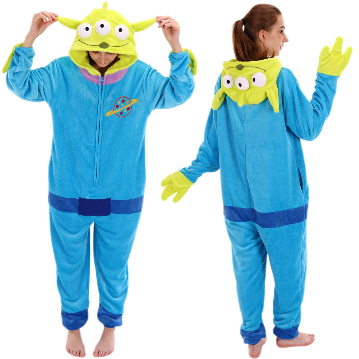 COSUSKET Snug Fit Unisex Adult Onesie Pajamas, Flannel Cosplay Animal One Piece Halloween Costume Sleepwear Homewear