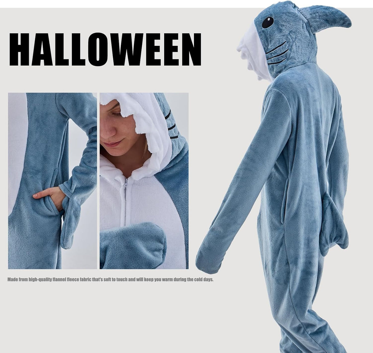 Unisex Adult Onesie Pajamas Animal One Piece Snug Fit Halloween Costume Sleepwear Homewear