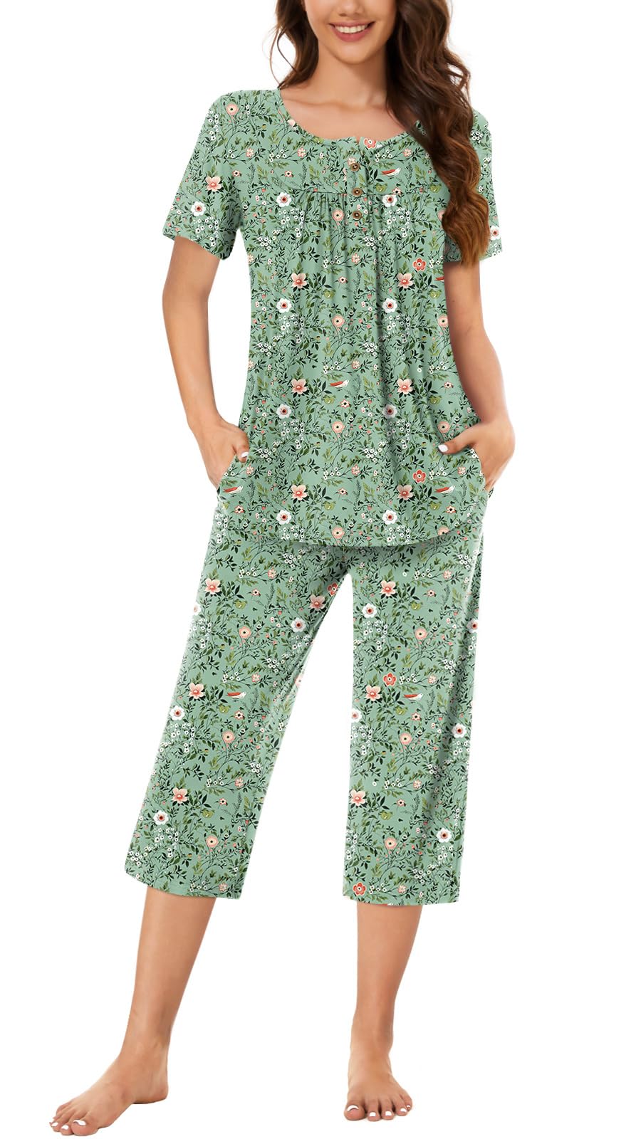 Bestbee Pajamas for Women Set 2 Piece Outfits Soft Sleepwear Ladies Pj Sets