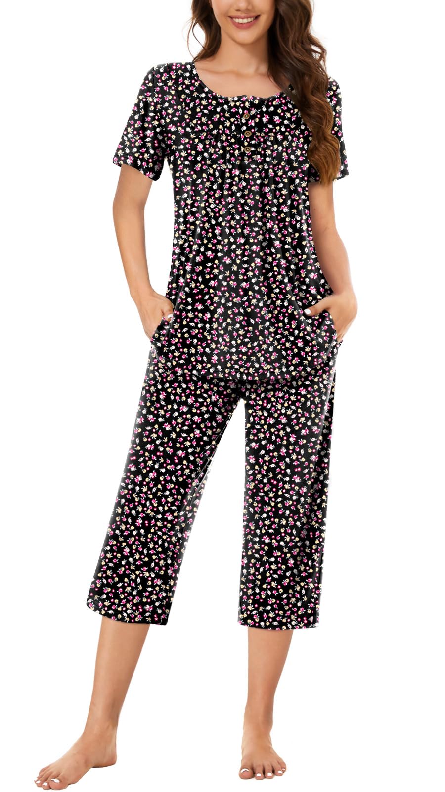 Bestbee Pajamas for Women Set 2 Piece Outfits Soft Sleepwear Ladies Pj Sets